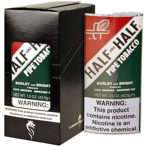 half weed half tobacco name Half and Half Pipe Tobacco Box of Five Pouches