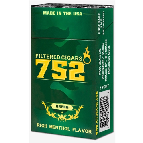 what is a green filter cigarette 752 Filtered Cigars Green (Menthol)
