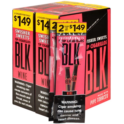 SWISHER SWEET BLK TIP CIGARSILLOS WINE 2 FOR 1.29 30CT