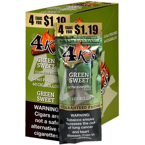 Good Times 4K's Cigarillos Green Sweet | SmokersDiscounts.com