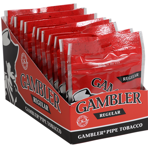 Gambler Pipe Tobacco Regular Pouches 12ct Box