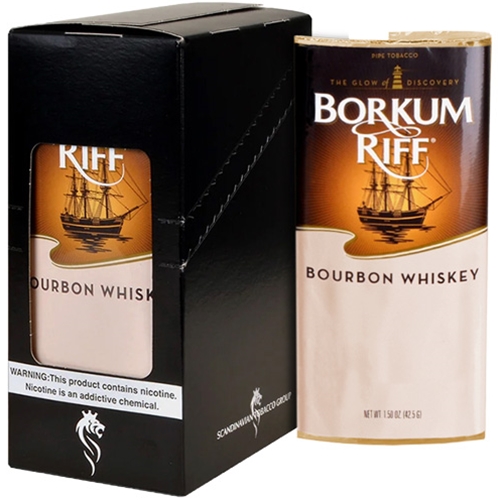 Borkum Riff Pipe Tobacco Bourbon Whiskey Box of Five Pouches ...