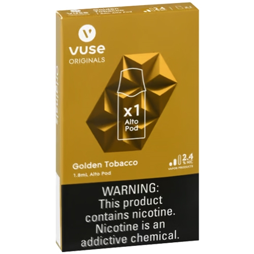vuse golden tobacco side effects VUSE Alto Single Pod Replacement Pack Golden Tobacco 2.4%