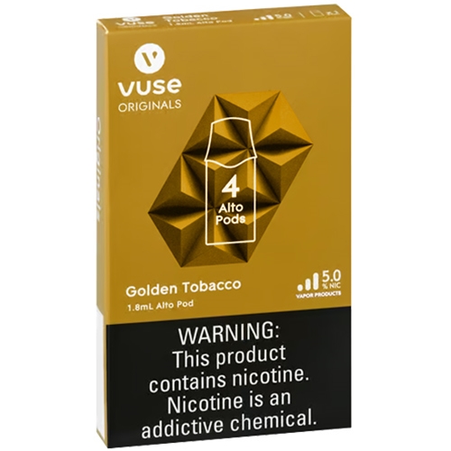 VUSE Alto 4-Pod Replacement Packs Golden Tobacco 5.0%