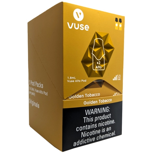 VUSE Alto 2-Pod Replacement Packs Golden Tobacco 5.0% | SmokersDiscounts.com VUSE Alto 2-Pod Replacement Packs Golden Tobacco 5.0% | SmokersDiscounts.com
