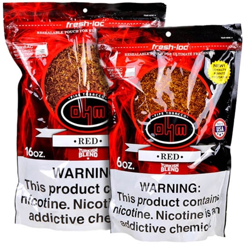 ohm tobacco 16oz OHM Pipe Tobacco Turkish Blend Red