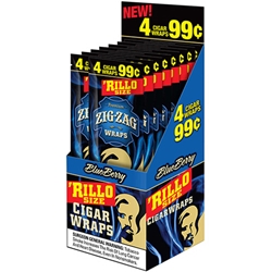 Zig-Zag Rillo Size Cigar Wraps Blueberry