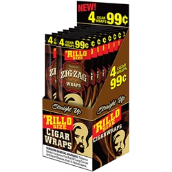 Zig-Zag Rillo Size Cigar Wraps Straight Up