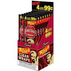 Zig-Zag Rillo Size Cigar Wraps Sweet