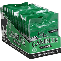 Gambler Pipe Tobacco Menthol Pouches 12ct Box
