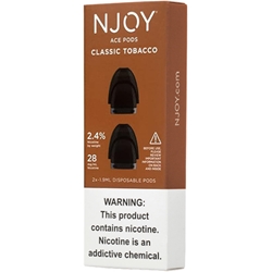 NJOY ACE 2-Pod Disposable Packs Classic Tobacco 2.4% | SmokersDiscounts.com
