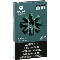 elf bar vape uk Vuse Alto Flavor pack 2.4% Menthol 4 pods main image 0
