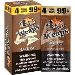 Good Times 4K’s Wraps Cigarillo Size Natural