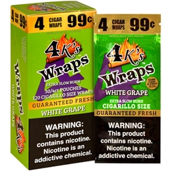 Good Times 4K’s Wraps Cigarillo Size White Grape